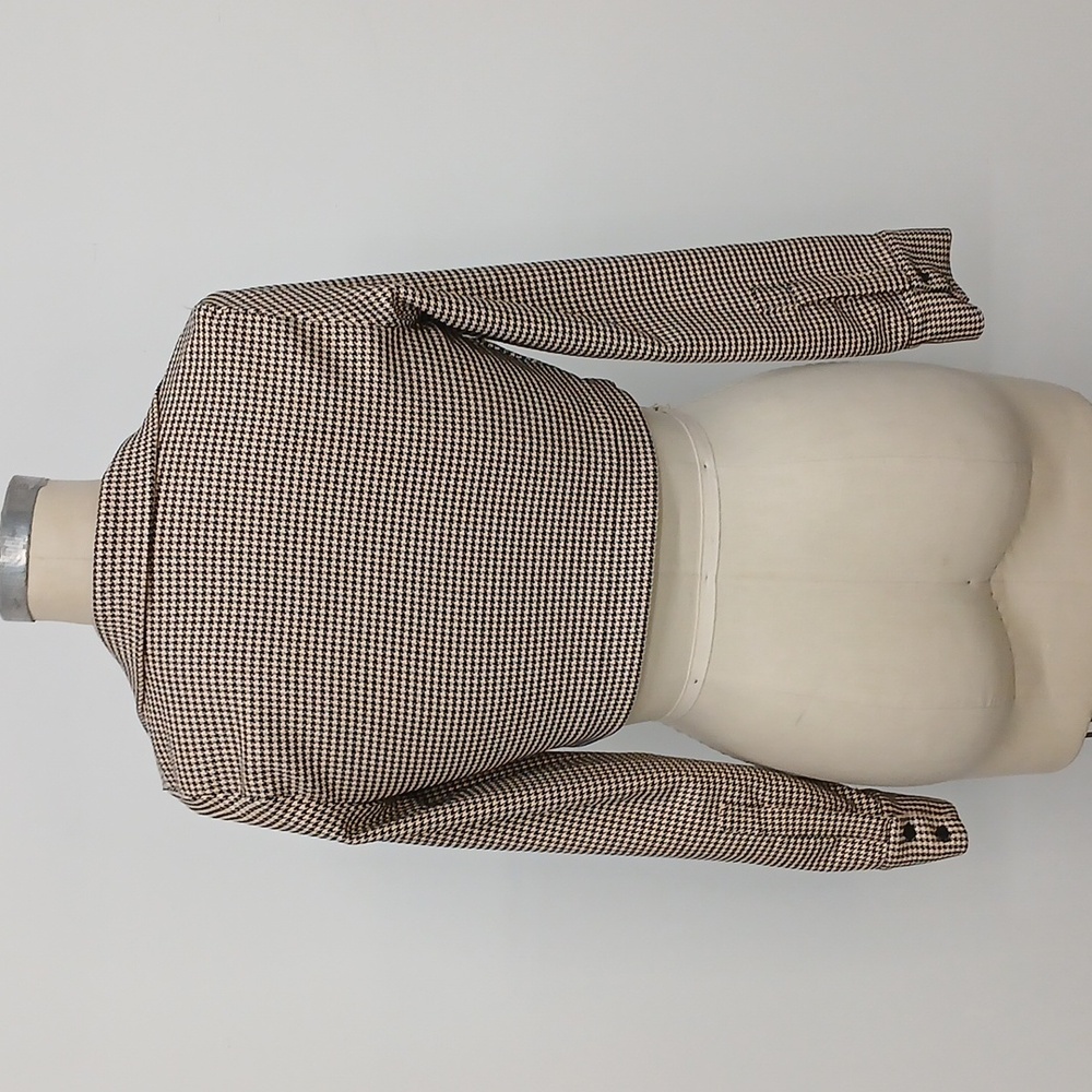 Zara Houndstooth Button-Up Blazer Shacket Size Small - Picture 3 of 6
